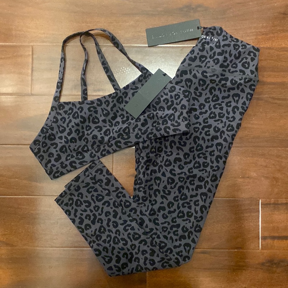 White Fox Active Wear - Black Leopard Print - Sarah’s Day Collection